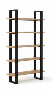 Regał z dębowymi Półkami